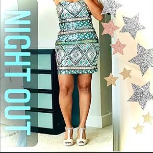 Strapless Sequined Short Cocktail Dress